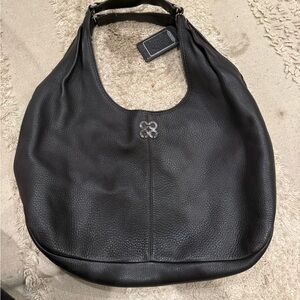 Coach Black Leather Hobo Bag